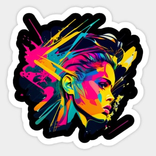 80s Girl Sticker